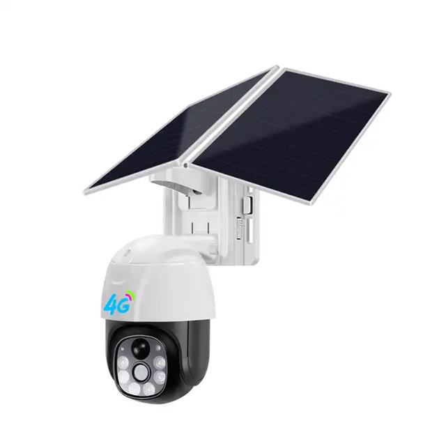 V380 New Micro Power Consumption 1080P Solar Battery Powered Camera Solar Panel CCTV 4G LTE IP PTZ Camera
